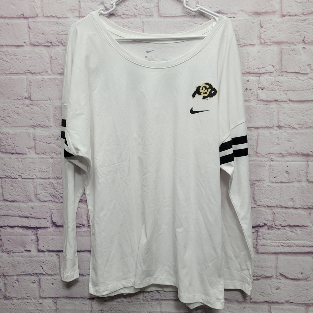 NEW Nike Colorado CU‎ Buffs Long Sleeve Shirt Womens Sz XL Football Sportswear